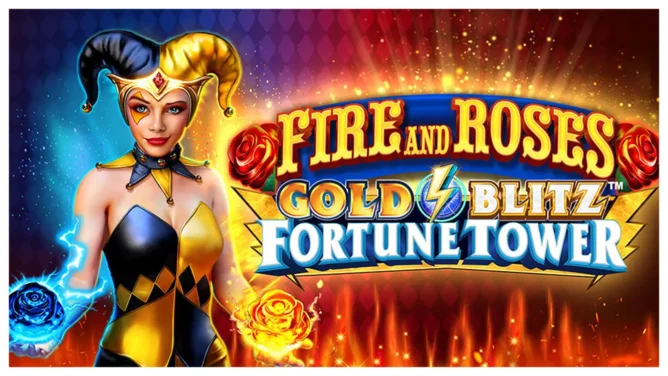 Fire and Roses Gold Blitz Fortune Tower slot cover